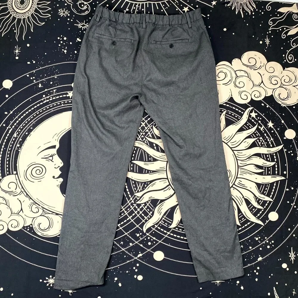 Banana Republic Pant Men's 32x28 Gray Dress Business Formal Stretch Casual